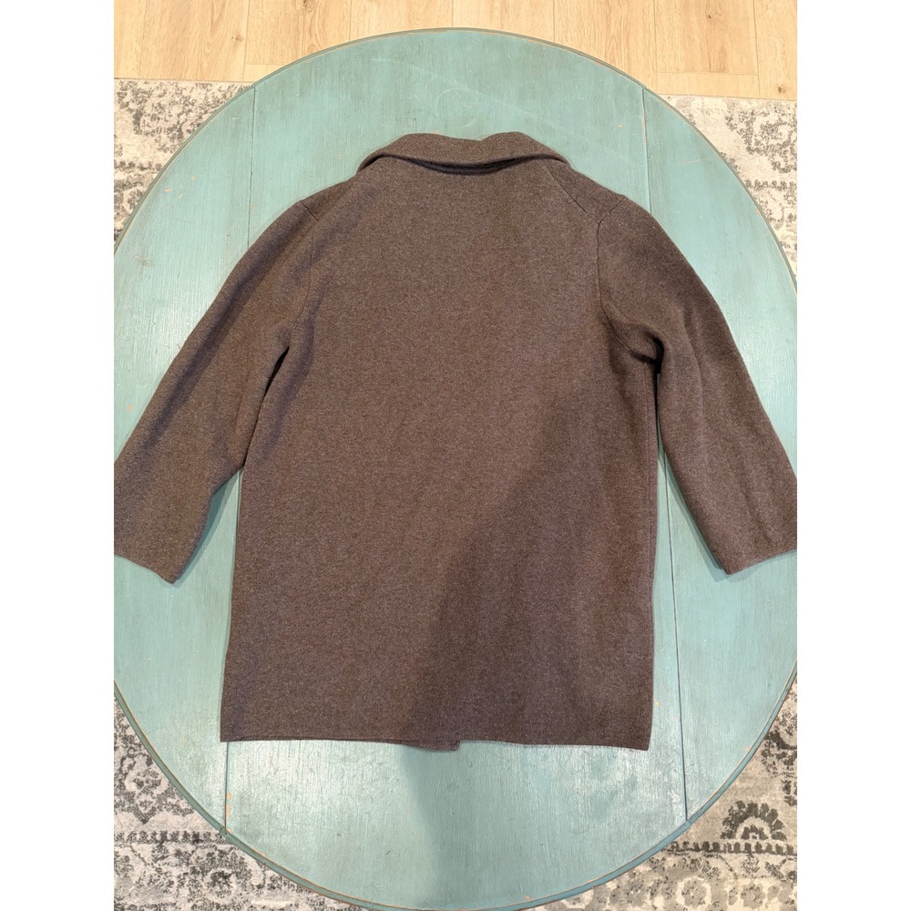 Quince Heather Brown 100% Organic Cotton Knit Blazer Sweater Jacket Womens Small - Picture 7 of 7